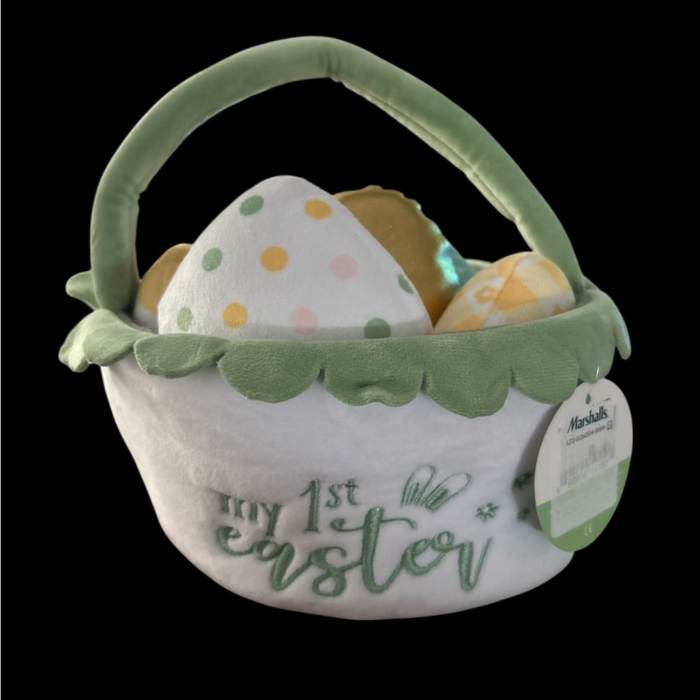 My 1st Easter Plush Basket with removable eggs soft and safe for baby